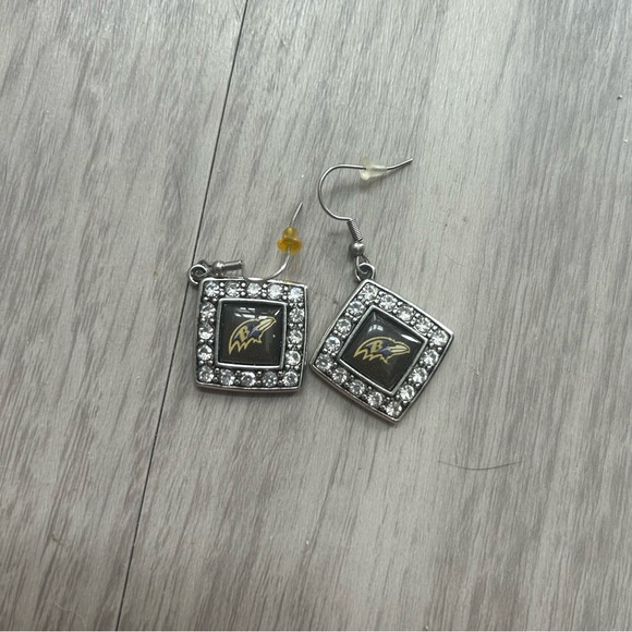 Square Baltimore Ravens earrings - Picture 1 of 2